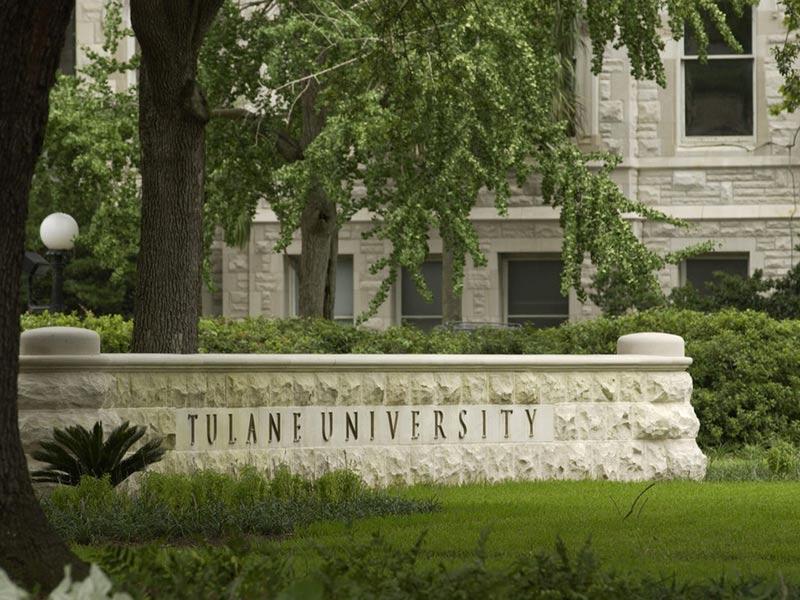 Tulane University sign