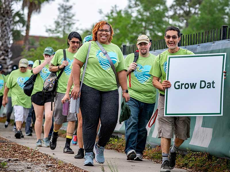 Wave of Green participants from Tulane University