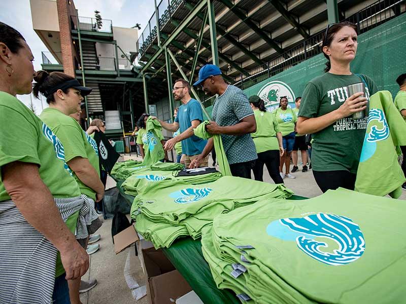 Wave of Green participants from Tulane University