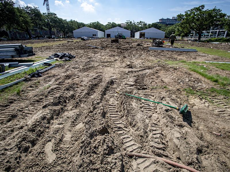 Temporary building has been removed from quad