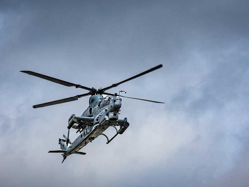 Tulane University hosted a United States Marine Corps Reserves helicopter display on the Berger Family Lawn as part of a flyover scheduled during the Green Wave vs Memphis baseball game on Friday, March 31, 2023