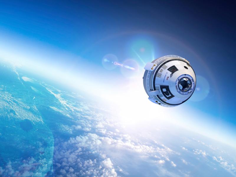 NASA image of shuttle above Earth NASA image of shuttle above Earth