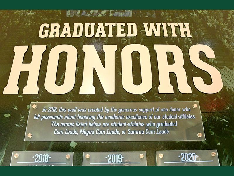 Don and Lora Peters establish honors wall