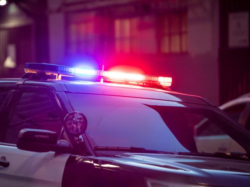 Police car and siren Police car and siren