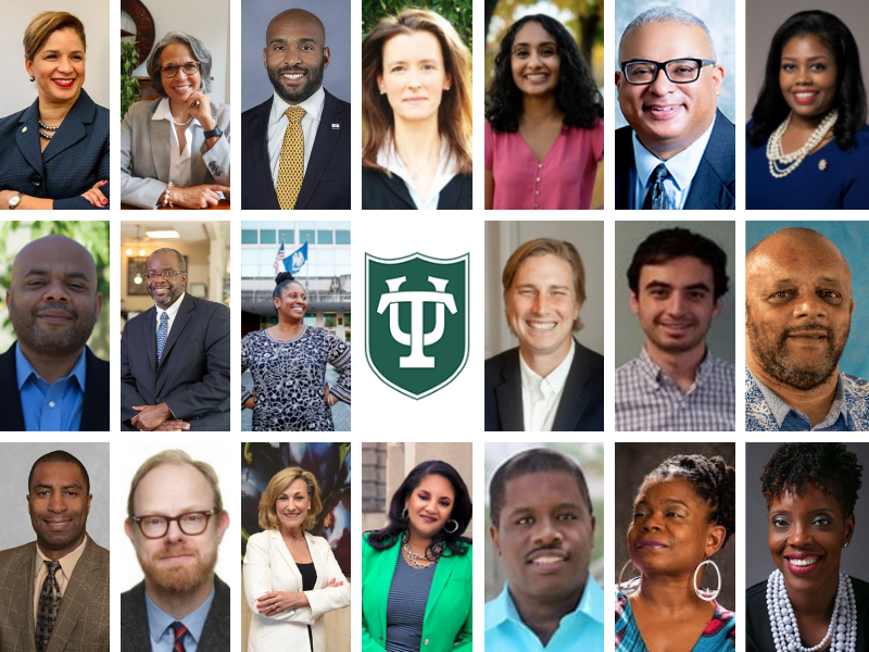 Collage of nearly two dozen local and national speakers who will be represented at the Advances in Poverty Elimination Symposium