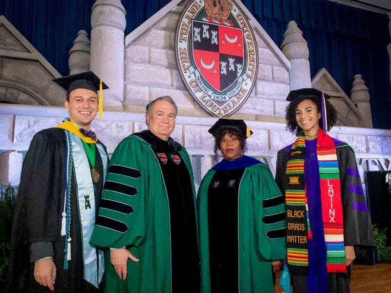 President Fitts, Ruby Bridges and two student speakers