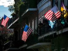 Some French Quarter residents wear their patriotism on their sleeves.