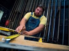 Set builders are hard at work on Summer Lyric Theatre’s final show of the 2017 season. 