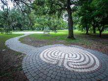 The Labyrinth in Audubon Park is a space for relaxation and contemplation.