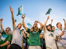 The student section in Yulman Stadium reacts to a play during the Green Wave’s 66-21 victory over Southern University during Tulane’s home-opener on Saturday (Sept. 10). 