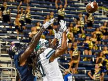 Green Wave cornerback Parry Nickerson was in the right place at the right time vs. Florida International University. 