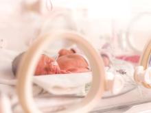 An infant in ICU