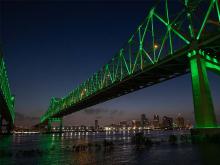 Green Lit Miss River Bridge 2025