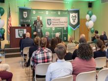 Jay Rappaport addresses crowd