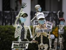 Skeletons on 6000 St. Charles Ave.