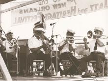 Onward Brass Band performs at Jazz Fest