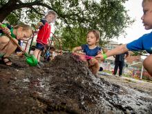 The Newcomb Children's Center held its annual Mud Day on July 9, 2021. Children, ages 1-5, explored and frolicked to craft muddy creations together. 