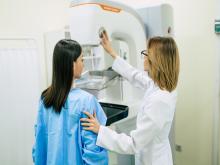 Mammography examination Young woman is having mammography examination at the hospital or private clinic with a professional female doctor.