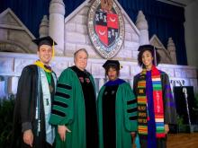 Dylan Lucia, President Fitts, Ruby Bridges and Andrea Ewalefo Tulane Commencement 2021