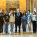 President Fitts with students at the Capitol.