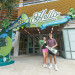 First-year students stand under the Hullabaloo Hello archway at the LBC.