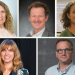 Five smiling professional headshots: three women, two men.